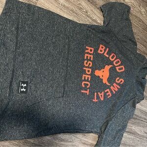 Under Armour Charcoal Hoodie with Bold Orange Design